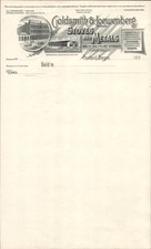 1890s GOLDSMITH & LOEWENBERG STOVES antique billhead stationery PORTLAND, OREGON picture