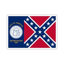 Flag of Trenton, Georgia - STICKER Vinyl Kiss-Cut Decal picture