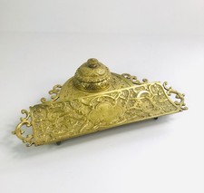 Antique French Bronze Inkwell with integrated Pen Tray  picture