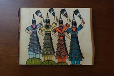 Native American Jingle Dress wood carving hand crafted art pow wow regalia dance picture