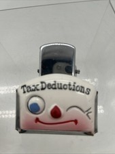 Holt Howard Vintage Clip “ Tax Deductions “ Ceramic And Chrome Rare picture