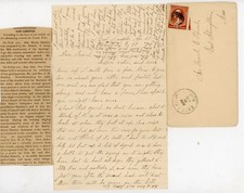 1880s Handwritten Letter East Lempster NH Hurd Family Maple Syrup Sugar Season picture