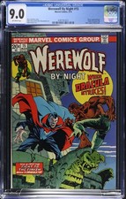 🐺 Werewolf By Night #15 CGC 9.0 OW Marvel 1974 Dracula Crossover Mike Ploog picture