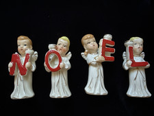 Vintage Relco Ceramic NOEL Angel Candle Holders  Japan Repaired picture