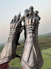 Handcrafted Steel Gauntlets  Renaissance Authentic   Gothic Historical Armor picture