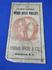 1891 Gilbert Universal Wood Split Pulley BOOKLET  Brown Bros. & Co. Providence picture