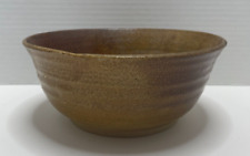 PRIMITIVE Pottery Crock Mixing Bowl-Golden Brown picture