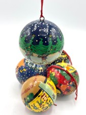 5 RARE VTG MICHAEL STORRING NYC BLOOMINGDALE'S HAND PAINTED Ornaments NY Scenes picture