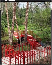 Midland Michigan Alden B Dow House Studio 1960s Red Stairs Over Stream picture