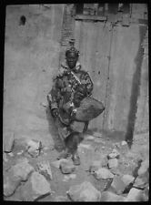 MAN SELLING CHARMS TANGIER MOROCCO C1910 ANTIQUE Magic Lantern Slide PHOTO picture
