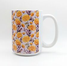 Beautiful Marigold Garden Coffee Tea Mug Cup Ceramic 15 Oz Ceramic by Mugzan picture