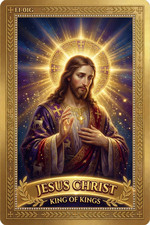 Jesus EI-01 • G Gold REVISED FRT | Eternal Icons Trading Card | Christian Card picture