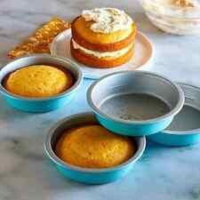 Pampered Chef Set of 4 Round Cake Pans Blue 6