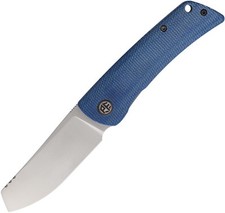 Petrified Fish Flavorist Blue Micarta Folding K110 Cleaver Pocket Knife 05BMP picture