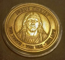 Jesus Christ Brass Commemorative Coin 1.5
