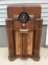 Vintage Zenith Art-Deco 7s363 Console Tube Radio (1939) ☆All Original ☆ picture