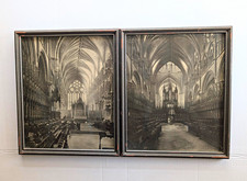 Vintage Gothic Cathedral Framed Pictures York Minster England Black and White picture