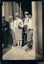 1925 August 31 Fedora Hat Standing Person Clothing Historic Vintage Photo 5x7 picture