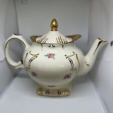 Antique Price Kensington Elegant Teapot # 3321 England GOLD Floral Rose 6 1/2