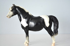Breyer #21 Shetland Pony Black Pinto Horse 1960s-70s Early Mold Mark Vintage picture