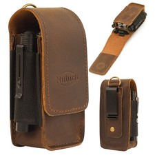 NUTUCH Leather EDC Multitool Sheath with Flip Closure | Leather EDC Organizer picture