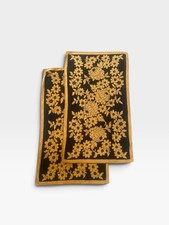 Vintage 1970's Fieldcrest Gold & Black Bath Towel 44x24