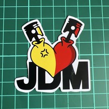 JDM Piston Heart Sticker Decal Car Motorcycle JDM Sticker Motorcycle Car Decal S picture