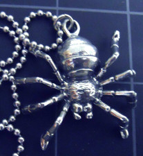 Spider Necklace Stainless Ball Chain New Gothic Tarantula Creepy Goth 3d Pendant picture