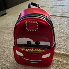 Loungefly Disney Cars Lightning McQueen Mini Backpack Red/Black picture