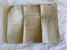 6th US CAVALRY WWI TROOPERS PAYROLL FOREIGN SERVICE PAY NOTES 1918 FRAGILE picture