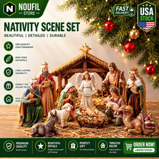 12 Pcs Christmas Nativity Scene Set, Wooden Christmas Decor picture