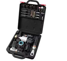 4-Pc Air Tool Kit W/ 1/2-in. Impact, 3/8in. Ratchet Die Grinder Hammer 27-Pieces picture