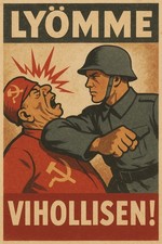 Finnish WWII Propaganda Poster - Anti-Communism Art c1940s 24x36” RARE Reprint picture