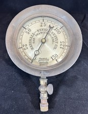 Vintage 1878-1897 Brass Pressure Gauge San Francisco Ashcroft Manufacturing Co. picture