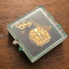 High School Class of 1958 Vintage Antique Gold Lapel Pin Student Council MJHS picture