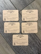 Vintage International Order of Alhambra Membership Cards 1996 Lot of 5 picture