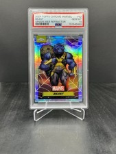 2024 Topps Chrome Marvel Comics Beast Spider Web Refractor 168/399 PSA 10 #82 picture