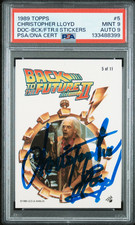 1989 Topps Christopher Lloyd Signed Back To The Future II Card PSA 9 DNA 9 Auto picture