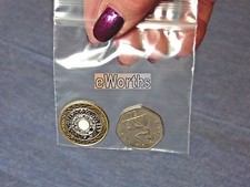 Split Coin Illusion, £2.00 Version, Cool Bag....Coin in Bag, Magic Trick. picture