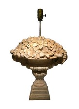 Vintage Signed Cornucopia Fruit Basket Cast Stone Neoclassical McM Table Lamp  picture