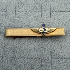 Vtg Frontier 15 Years Employee Service Award 1/20 12K GF Gold Fill Tie Bar Clip picture