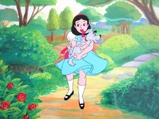 JOURNEY BACK TO OZ 1972 dog Filmation ORIGINAL ANIMATION PRODUCTION drawing CEL picture