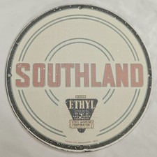 VINTAGE PORCELAIN ENAMEL METAL SOUTHLAND GARAGE MAN CAVE SIGN ADVERTISING picture
