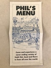 Phil's Menu, 2003, Phil's Fish Market & Eatery, Castroville, California, VG picture