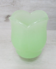Vintage Jadeite Green Style Glass 3.25” Tulip Peg Votive Candle Holder picture
