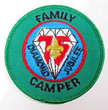 BSA Family Camper 1985 Diamond Jubilee 75th Anniversary Vintage Patch picture