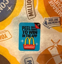 McDonald's 2026 Monopoly Game Unpeeled Pieces (Lot of 50) Start Winning Today picture