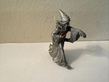 Pewter Wizard Figurine w/Red Gemstone  PP621  Height: 2.25” picture