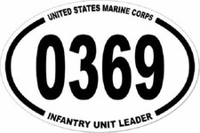 3x4.5  USMC INFANTRY UNIT LEADER 0369 EURO STICKER picture