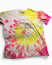 Vtg 90s Disney Animal Kingdom Opening Year Tie Dye Shirt Youth L Pooh Tigger picture